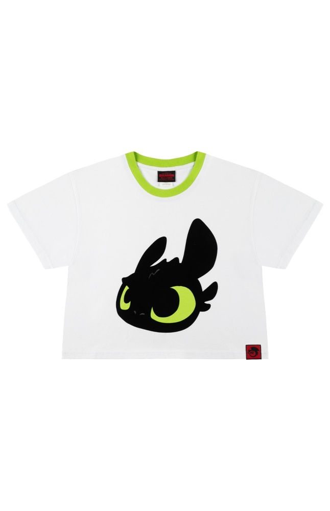 Image for How To Train Your Dragon Toothless Face Cropped Ladies Tee from UNIVERSAL ORLANDO