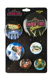 Universal Studios Retro Marquee Button Set